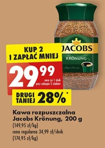 Biedronka Jacobs Kronung Kawa rozpuszczalna 200 g oferta