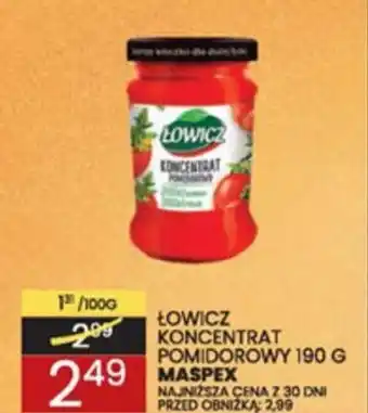 Wafelek Maspex Łowicz koncentrat pomidorowy 190g oferta