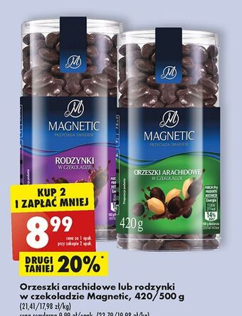 Biedronka Rodzynki w czekoladzie magnetic oferta