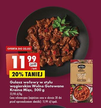 Biedronka Gulasz wołowy w stylu węgierskim kraina mięs oferta