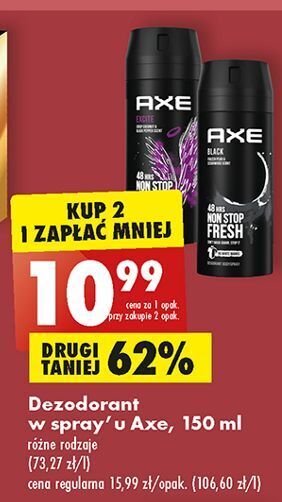 Biedronka Dezodorant axe excite oferta