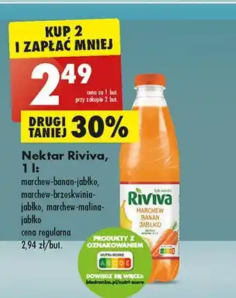 Biedronka Sok marchew-banan-jabłko riviva oferta