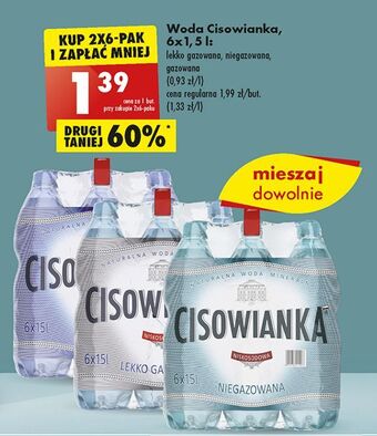 Biedronka Woda lekko gazowana cisowianka oferta
