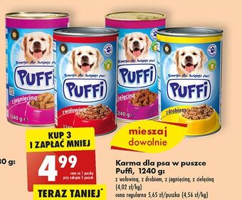 Biedronka Karma dla psa z jagnięciną puffi oferta