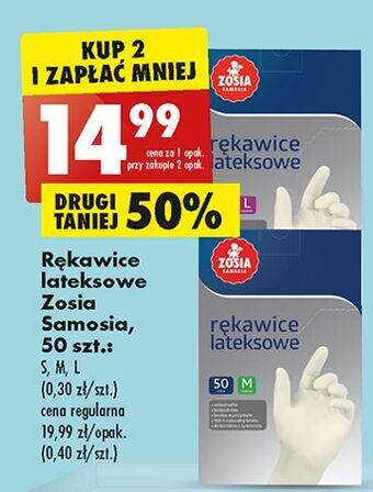 Biedronka Rękawice lateksowe s zosia samosia oferta