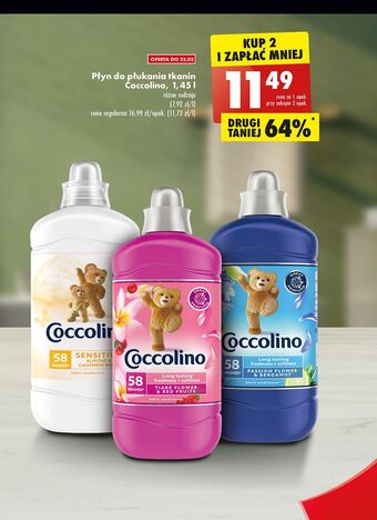 Biedronka Płyn do płukania sensitive coccolino oferta