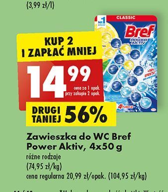 Biedronka Kostka do wc 4 function lemon + ocean bref power aktiv oferta