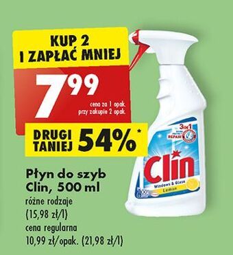 Biedronka Płyn do mycia szyb lemon clin windows & glass oferta