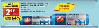 Biedronka Worki na śmieci wiązane 35 l zosia samosia oferta
