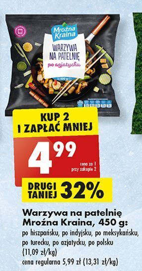 Biedronka Warzywa na patelnię po azjatycku z mieszanką przypraw mroźna kraina oferta