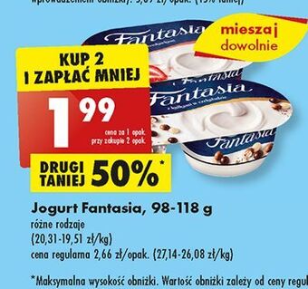 Biedronka Jogurt z truskawkami danone fantasia oferta