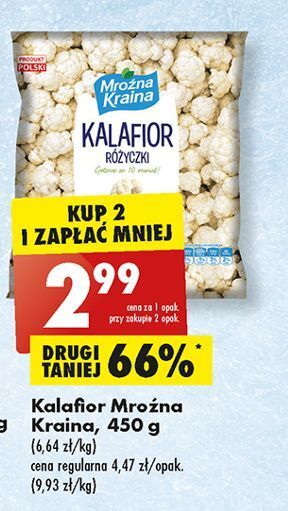 Biedronka Kalafior różyczki mroźna kraina oferta
