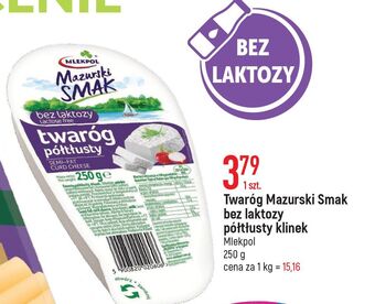 E.Leclerc Twaróg półtłusty bez laktozy mazurski smak oferta
