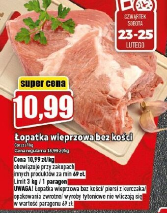 Topaz Łopatka wieprzowa bez kości 1kg oferta