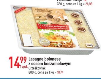 E.Leclerc Lasagne bolognese z sosem beszamelowym grześkowiak oferta