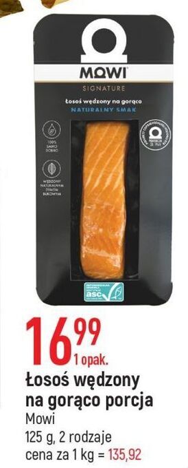 E.Leclerc Łosoś wędzony na gorąco naturalny mowi oferta