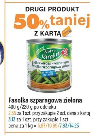 E.Leclerc Fasolka szparagowa zielona wiodąca marka notre jardin oferta