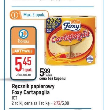 E.Leclerc Ręcznik kuchenny foxy cartapaglia oferta