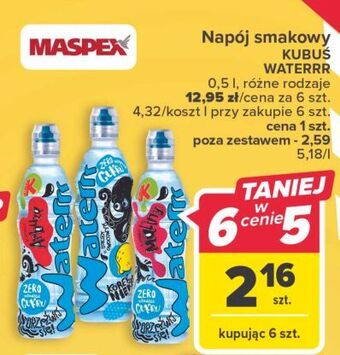 Carrefour Woda cytrynowa kubuś waterrr oferta
