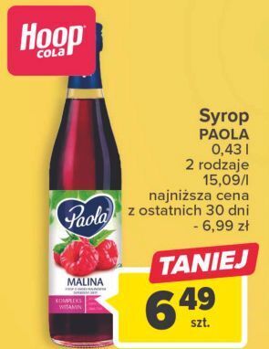 Carrefour Syrop malinowy paola oferta