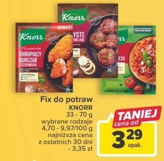 Carrefour Chrupiący kurczak z czosnkiem knorr fix oferta