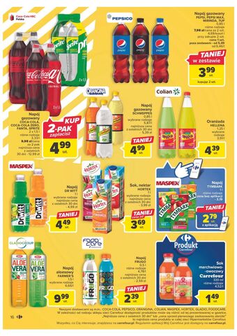 Carrefour Napój pomarańczowy fanta oferta