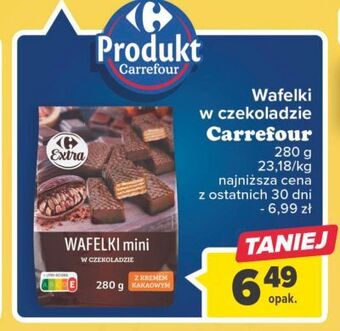 Carrefour Wafelki w czekoladzie mini carrefour oferta