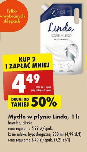 Biedronka Mydło w płynie oliwka linda oferta