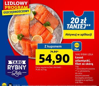 Lidl Łosoś atlantycki filet ze skórą targ rybny lidla oferta