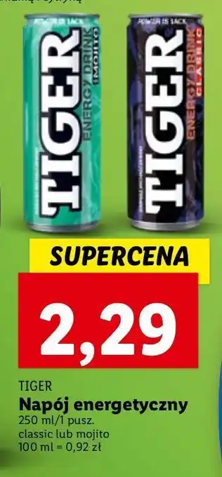 Lidl Napój mojito tiger energy drink oferta