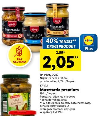 Lidl Musztarda miodowa kania oferta