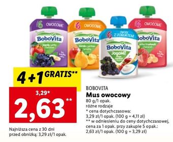 Lidl Owoce z jogurtem w tubce jagodowe bananem bobovita jogomi! oferta
