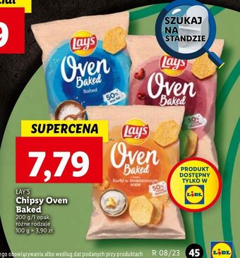 Lidl Chipsy solone lay's oven baked (prosto z pieca) oferta
