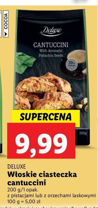 Lidl Ciastka cantuccini z orzechami deluxe oferta