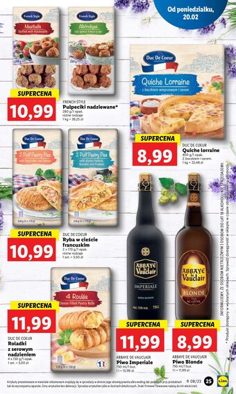 Lidl Pulpeciki nadziewane ratatouille french style oferta