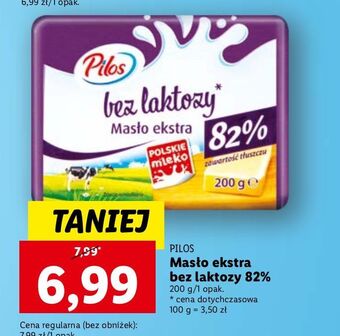 Lidl Masło ekstra bez laktozy 82% pilos oferta