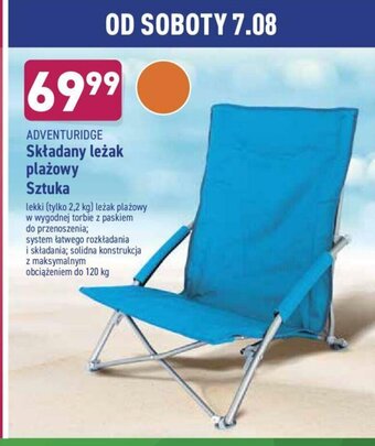 ALDI Składany leżak plażowy oferta