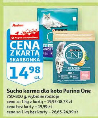 Auchan Karma dla kota senior z kurczakiem purina one oferta