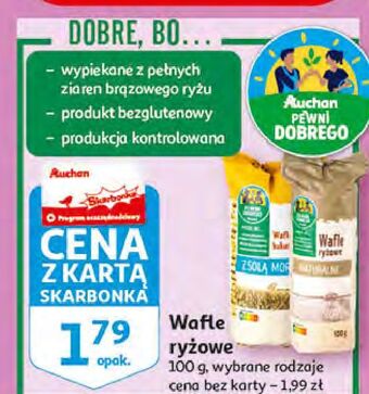Auchan Wafle ryżowe naturalne auchan pewni dobrego oferta