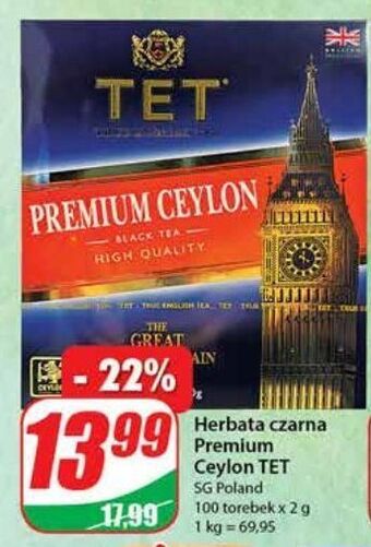 Dino Herbata ekspresowa tet premium ceylon oferta