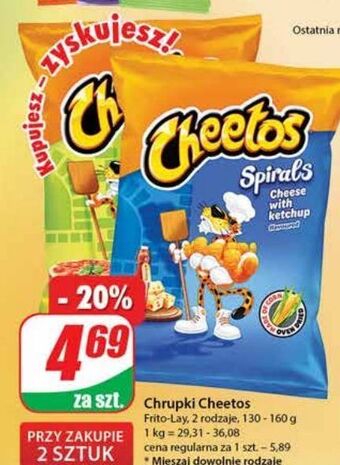 Dino Chrupki spirals ser z ketchupem cheetos oferta