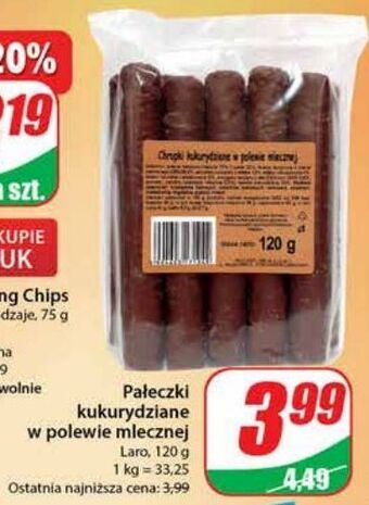 Dino Chrupki kukurydziane w polewie czekoladowej mleczne laro oferta
