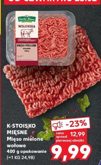 Kaufland Mięso mielone wołowe stoisko mięsne oferta
