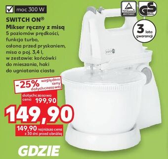 Kaufland Mikser ręczny z misą switch on oferta