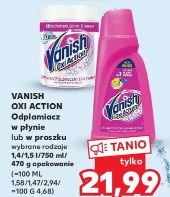 Kaufland Odplamiacz w płynie regular vanish oxi action oferta