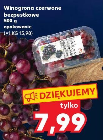 Kaufland Winogrona czerwone bezpestkowe oferta