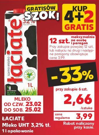 Kaufland Mleko 3.2% łaciate oferta