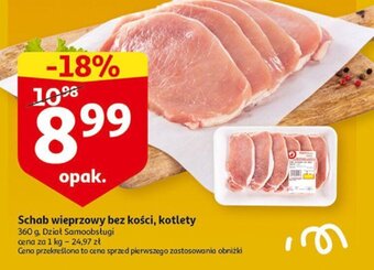 Auchan Schab wieprzowy bez kości, kotlety 360g oferta