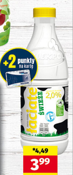 Społem Łaciate mleko świeże 2,0 % 1 l oferta
