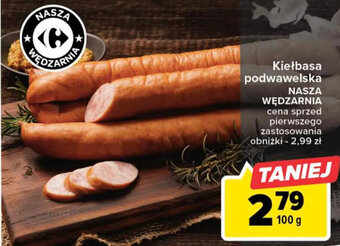 Carrefour Market Nasza Wędzarnia kiełbasa podwawelska 100g oferta